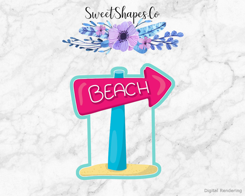 Beach Sign Cookie Cutter