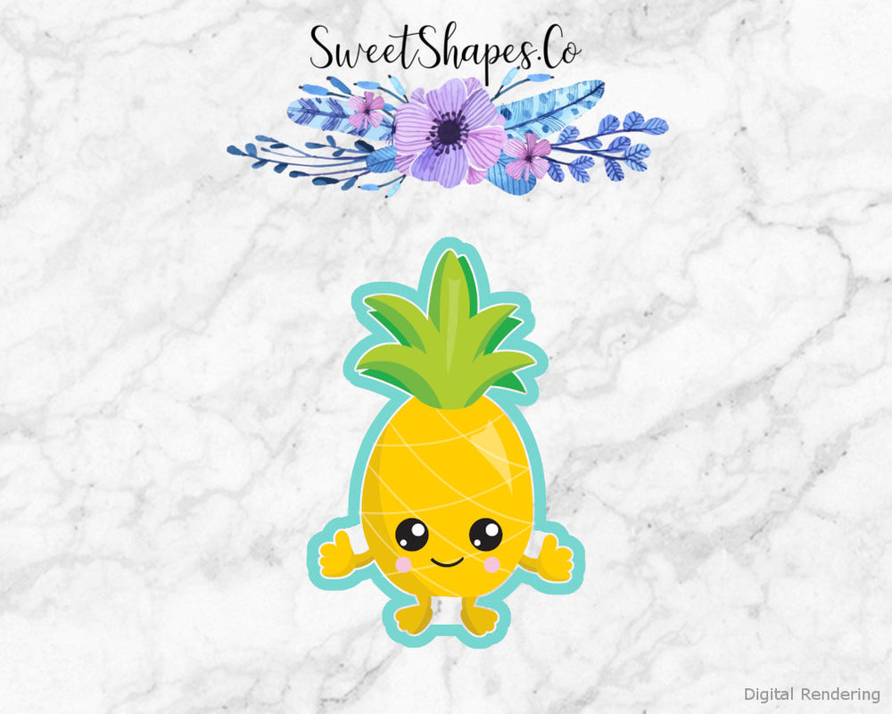 Anthropomorphic Pineapple Cookie Cutter
