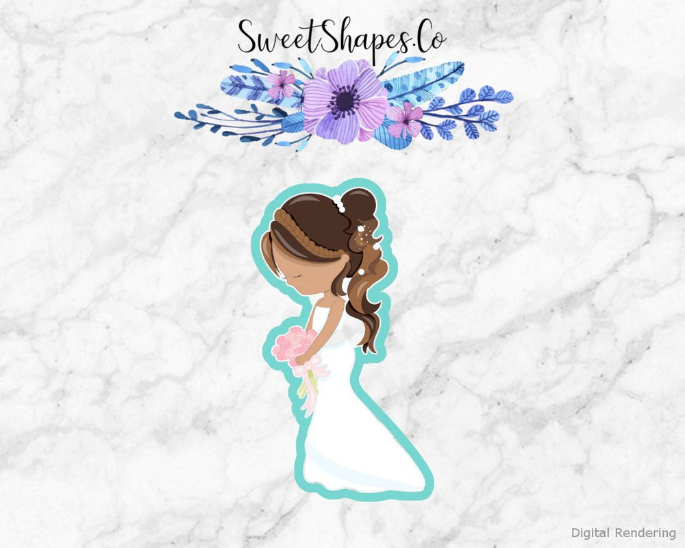 Formal Bride Side Profile Cookie Cutter