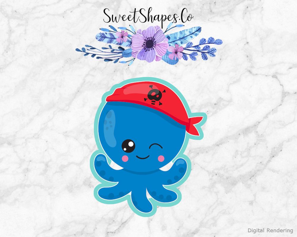 Pirate Octopus 2 Cookie Cutter