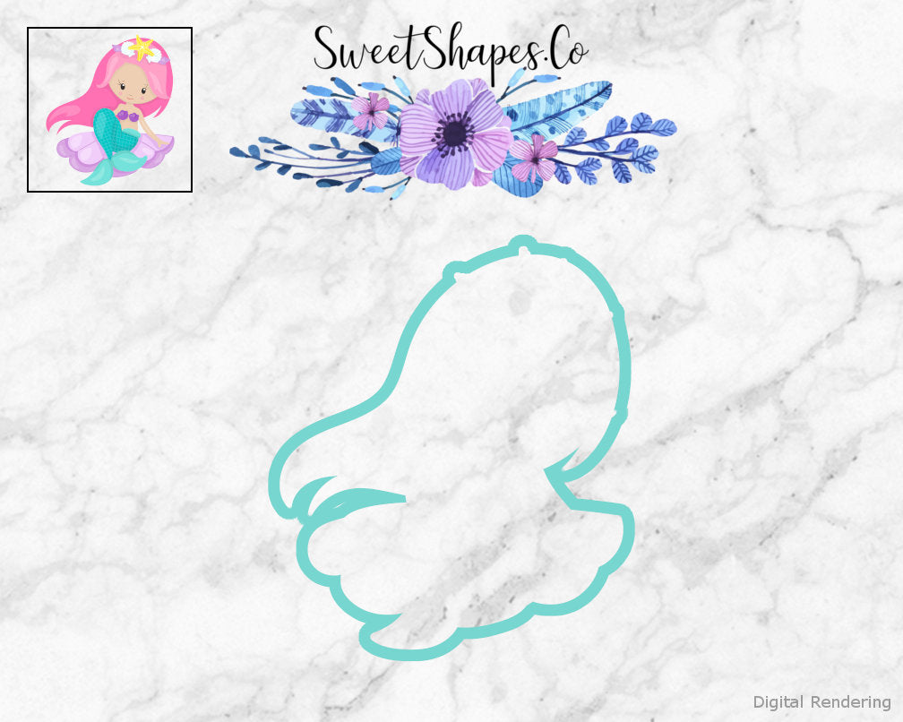 Mermaid on Seashell Cookie Cutter