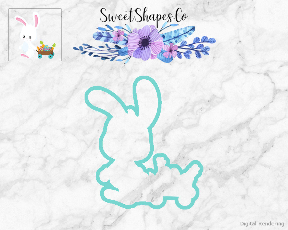 Bunny with a Wagon of Eggs Cookie Cutter