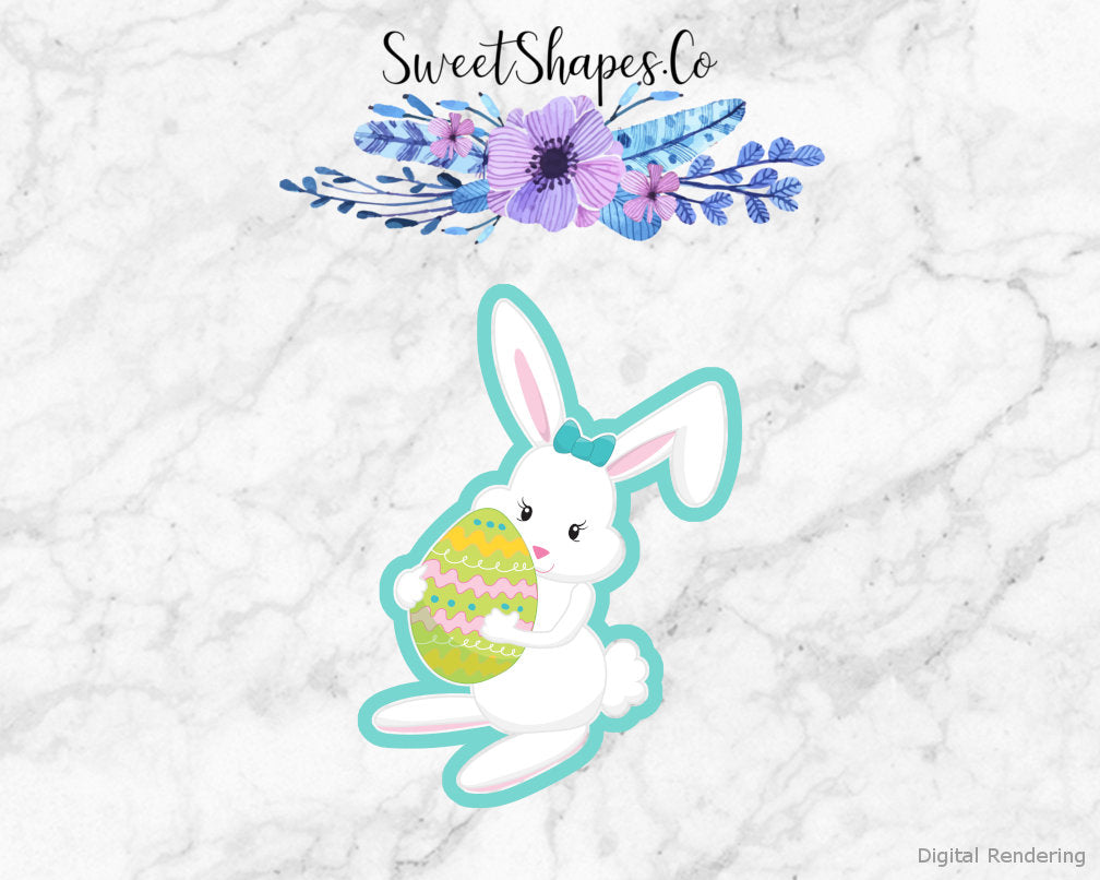 Bunny with an Egg Cookie Cutter