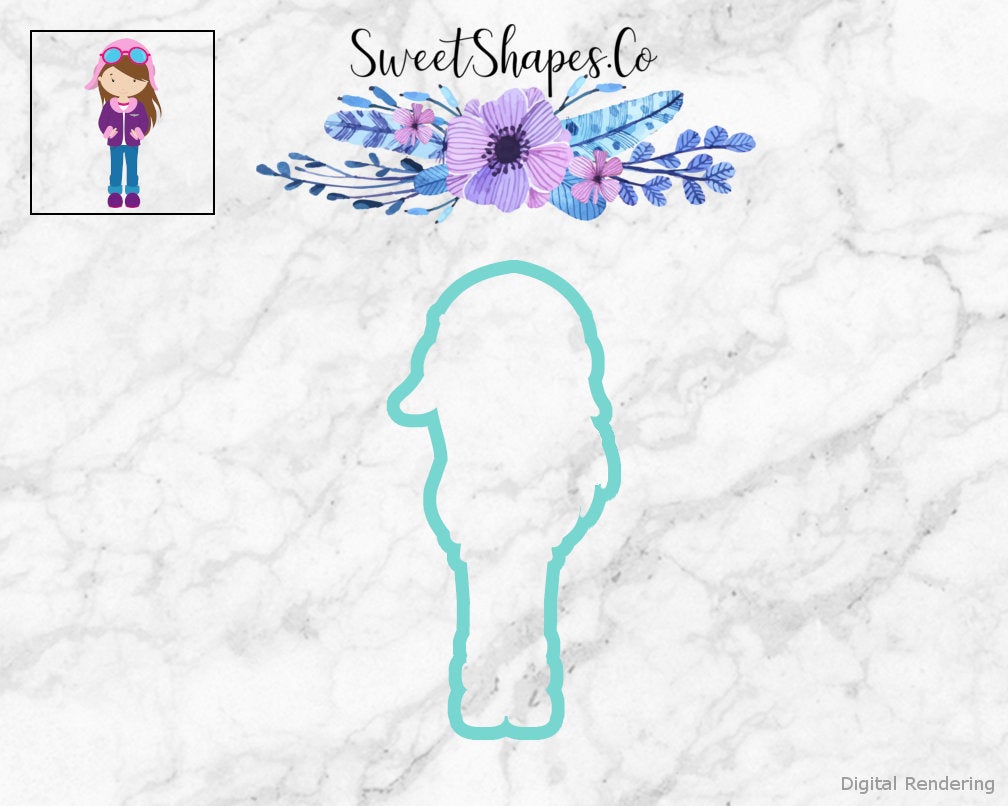 Girl Pilot 2 Cookie Cutter