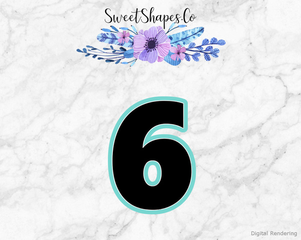 Number 6 Cookie Cutter