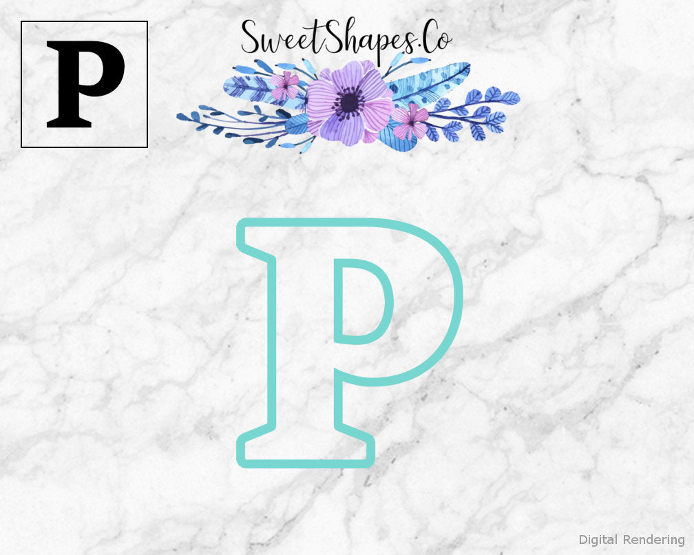 Alphabet Letter P Cookie Cutter