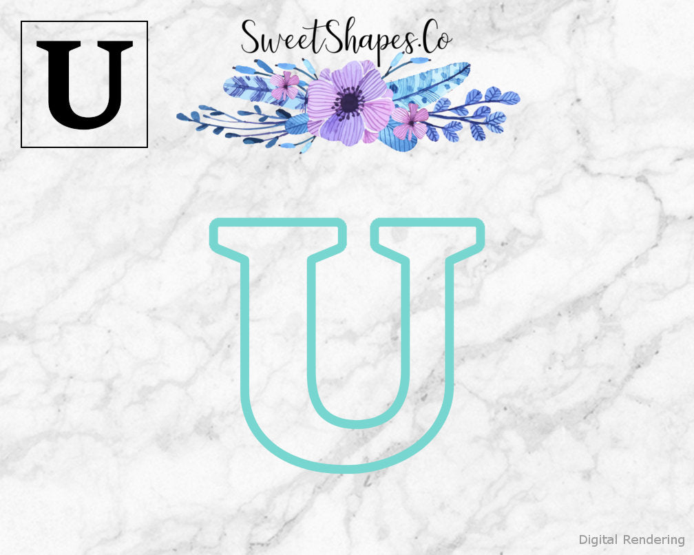 Alphabet Letter U Cookie Cutter