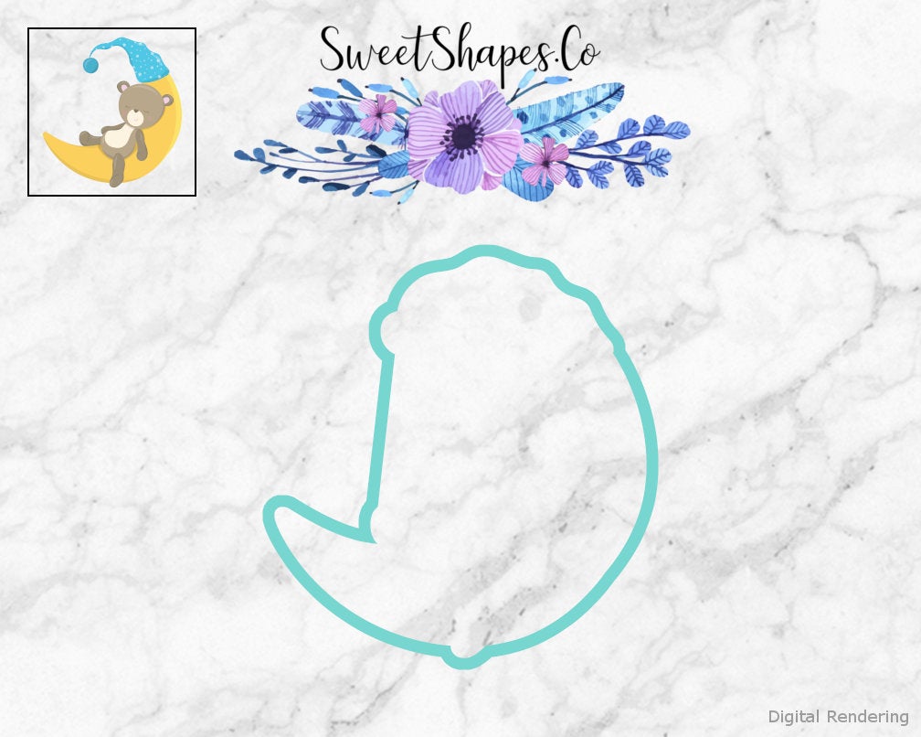 Bear Sleeping on Moon Cookie Cutter