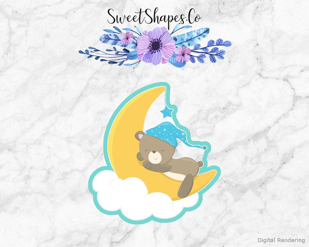 Bear Sleeping on Moon 2 Cookie Cutter