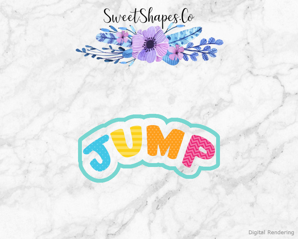 Jump Banner Cookie Cutter