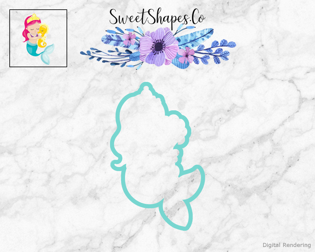 Mermaid with Seahorse Cookie Cutter