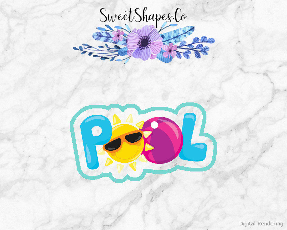 Pool Banner Cookie Cutter