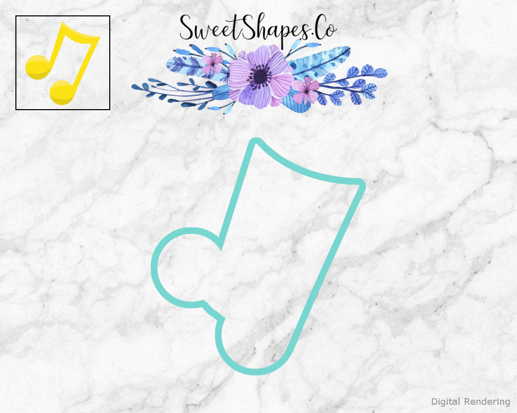 Music Note 2 Cookie Cutter