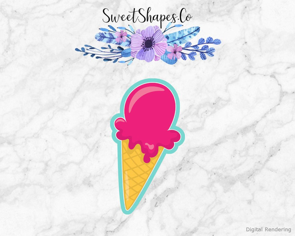 Ice Cream Cone 2 Cookie Cutter