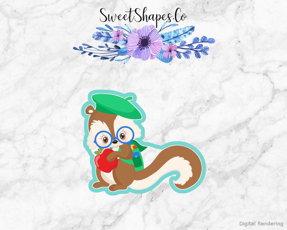 Back to School Squirrel Cookie Cutter