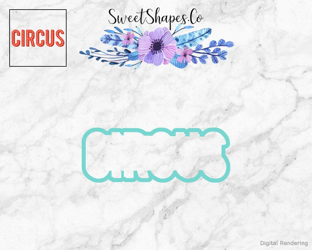 Circus Sign Cookie Cutter