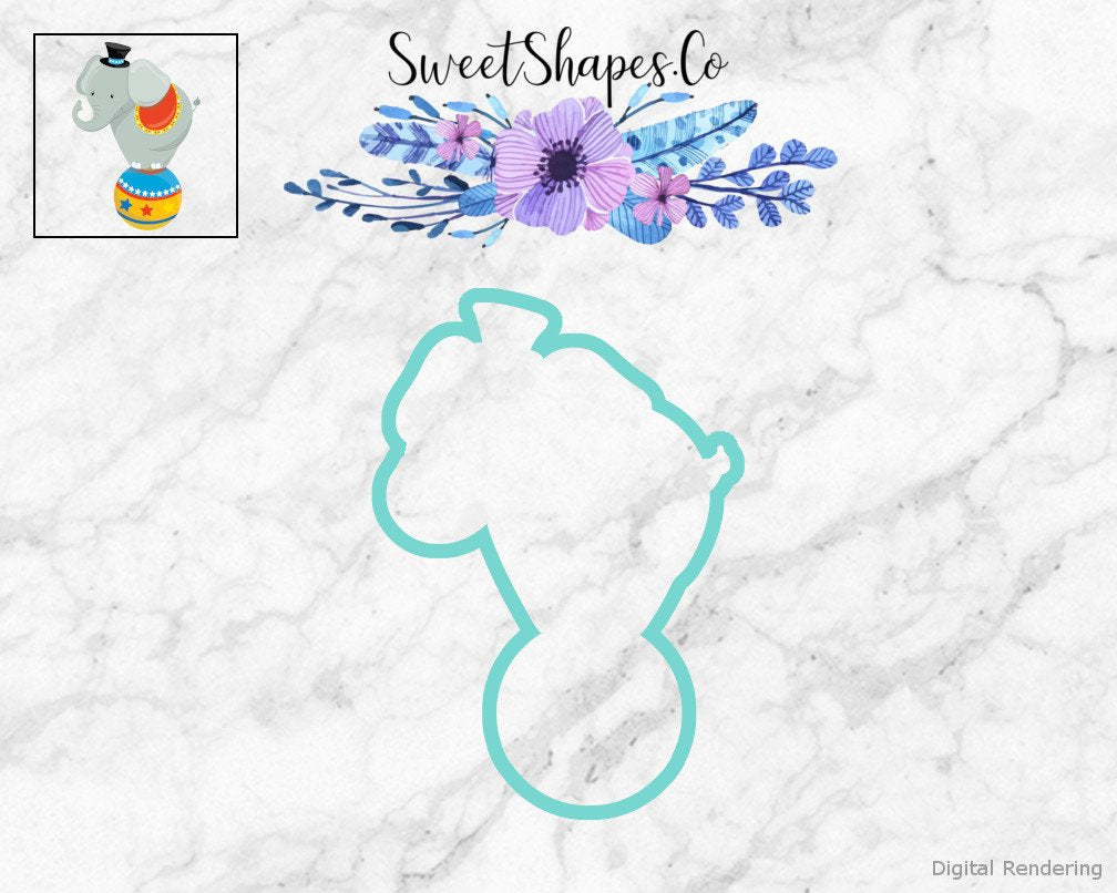 Circus Elephant 2 Cookie Cutter