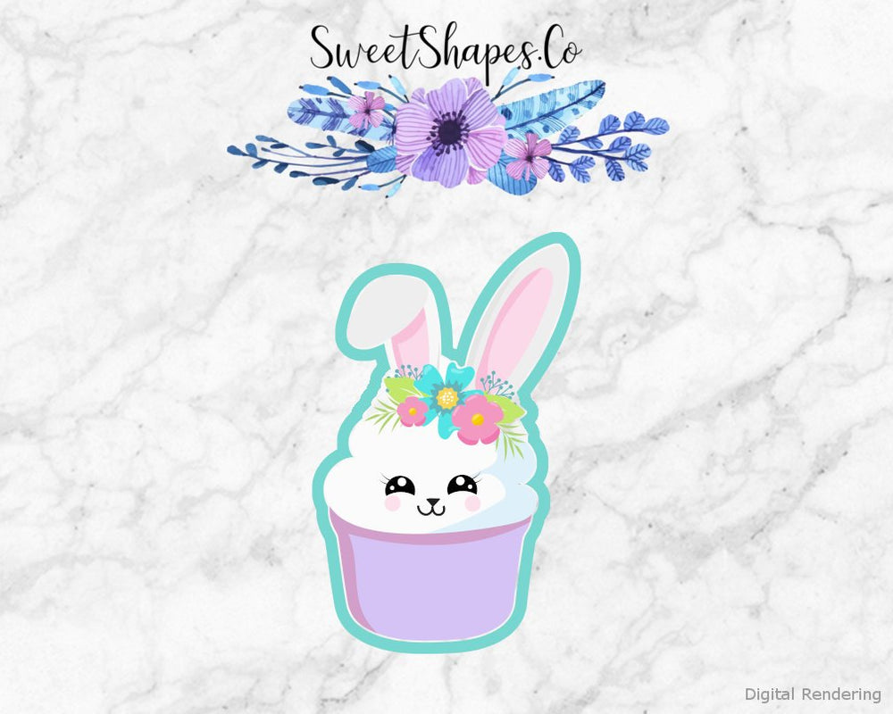 Bunny Cupcake 1 Cookie Cutter