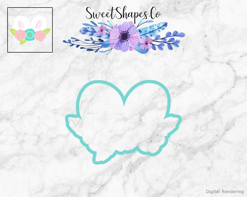 Floral Bunny Ears Cookie Cutter