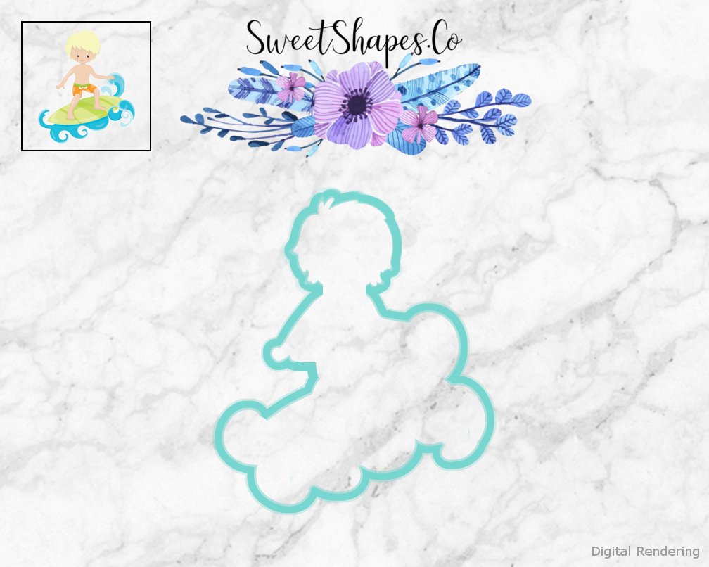 Surfer Boy 2 Cookie Cutter