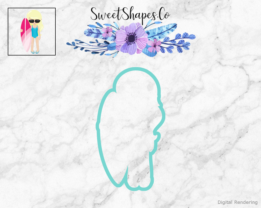 Surfer Girl 1 Cookie Cutter