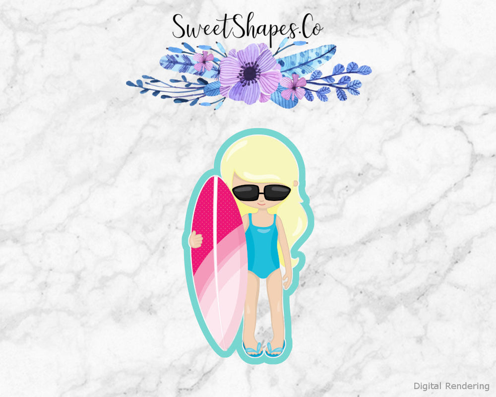 Surfer Girl 1 Cookie Cutter