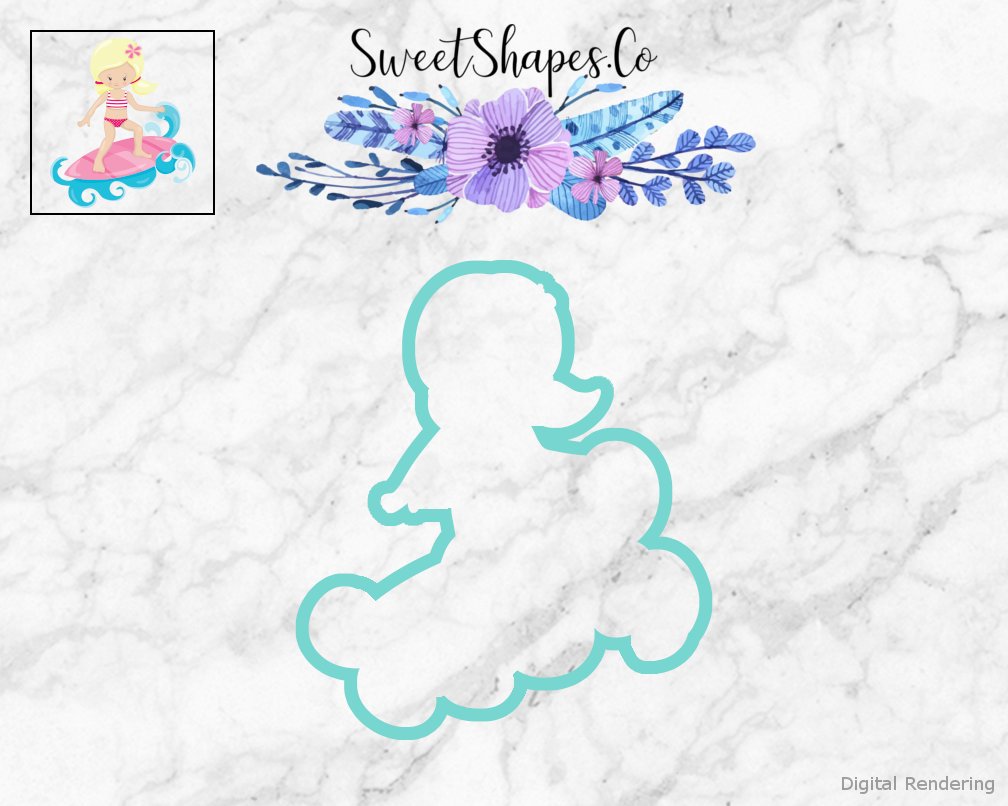 Surfer Girl 2 Cookie Cutter