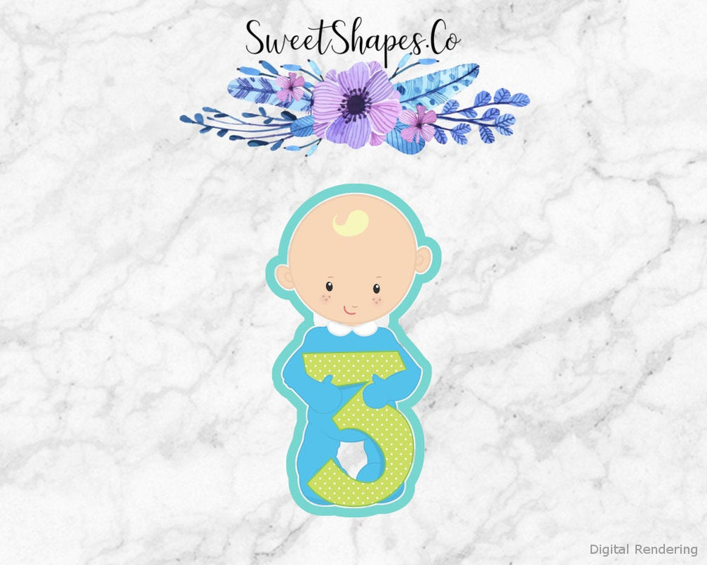 3rd Birthday Baby 2 Cookie Cutter