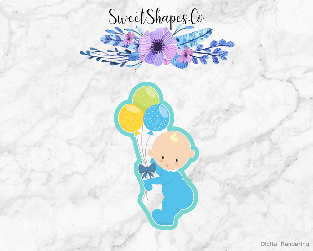 Baby with Balloons Cookie Cutter