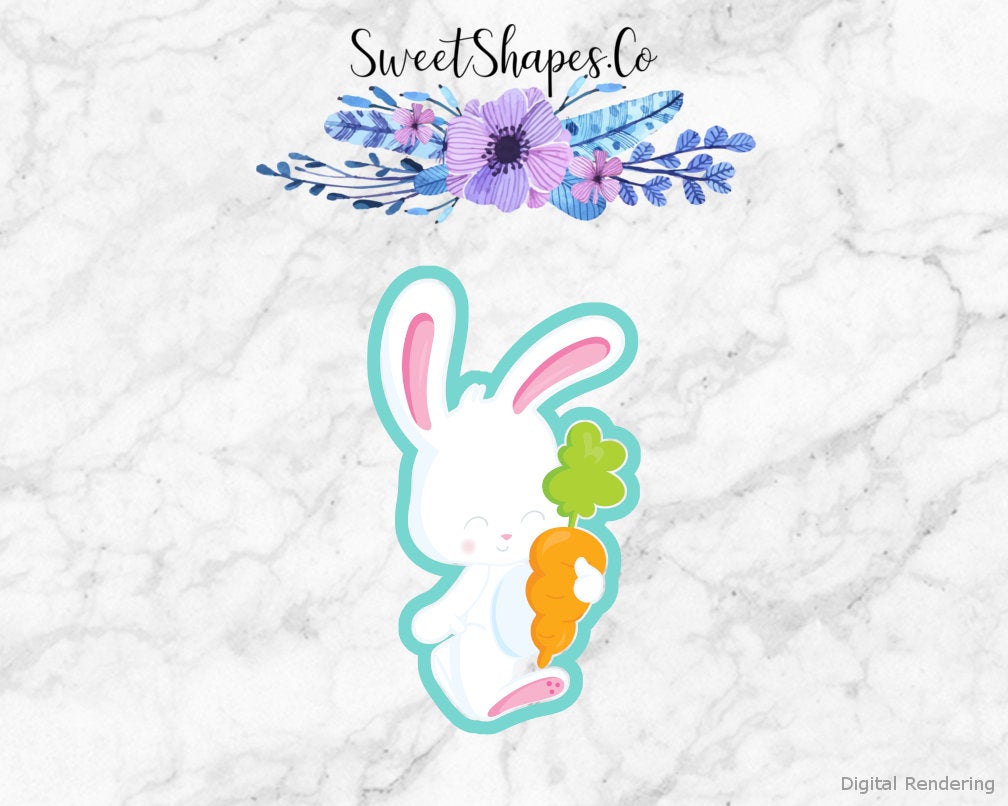 Bunny with a Carrot 2 Cookie Cutter