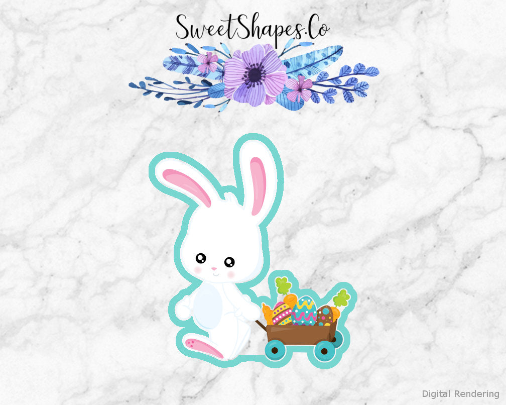 Bunny with a Wagon of Eggs Cookie Cutter