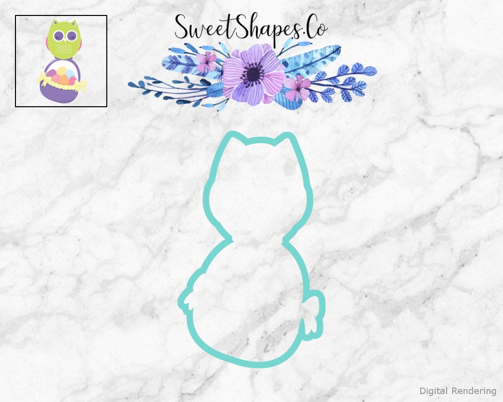 Owl with a Basket of Eggs Cookie Cutter