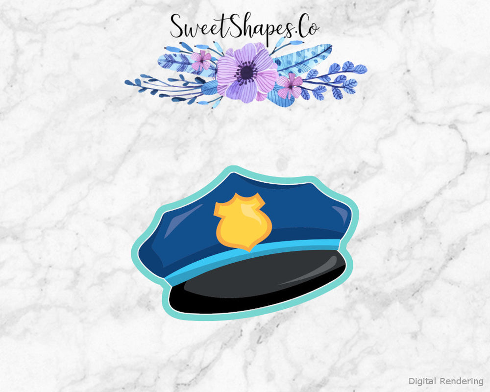 Police Hat 2 Cookie Cutter
