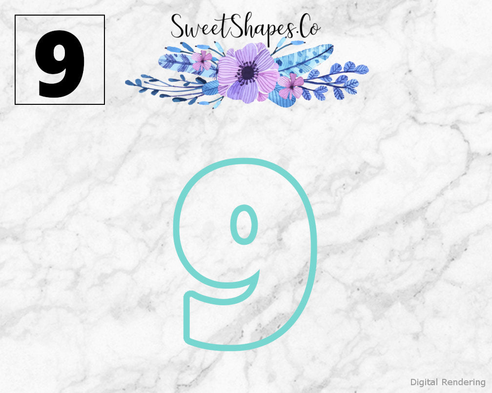 Number 9 Cookie Cutter
