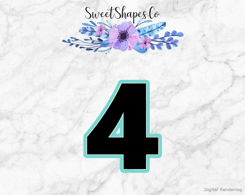 Number 4 Cookie Cutter