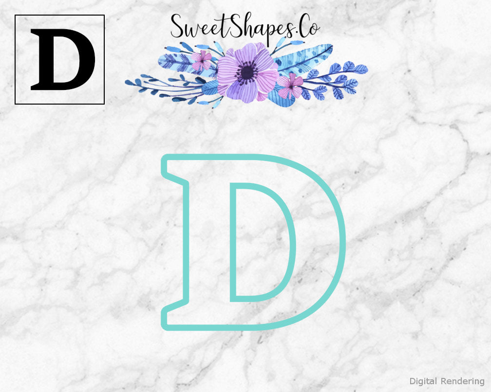 Alphabet Letter D Cookie Cutter