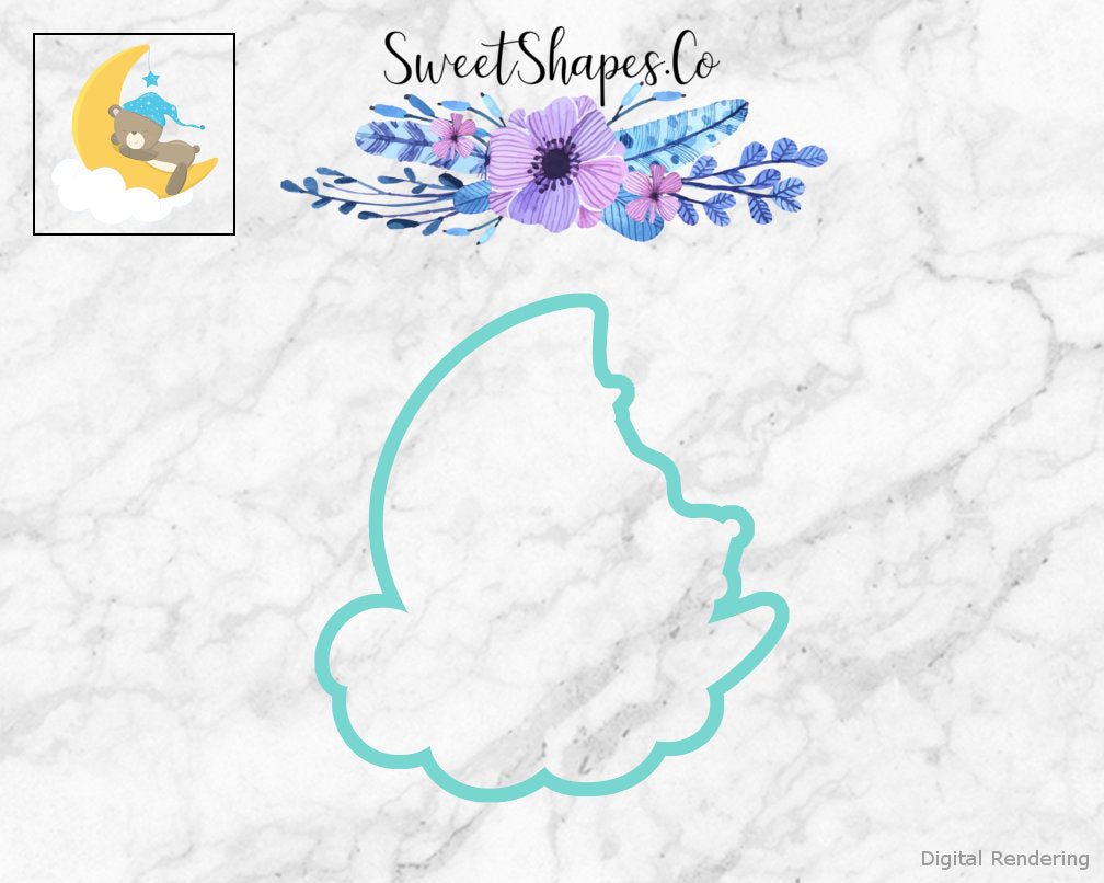 Bear Sleeping on Moon 2 Cookie Cutter