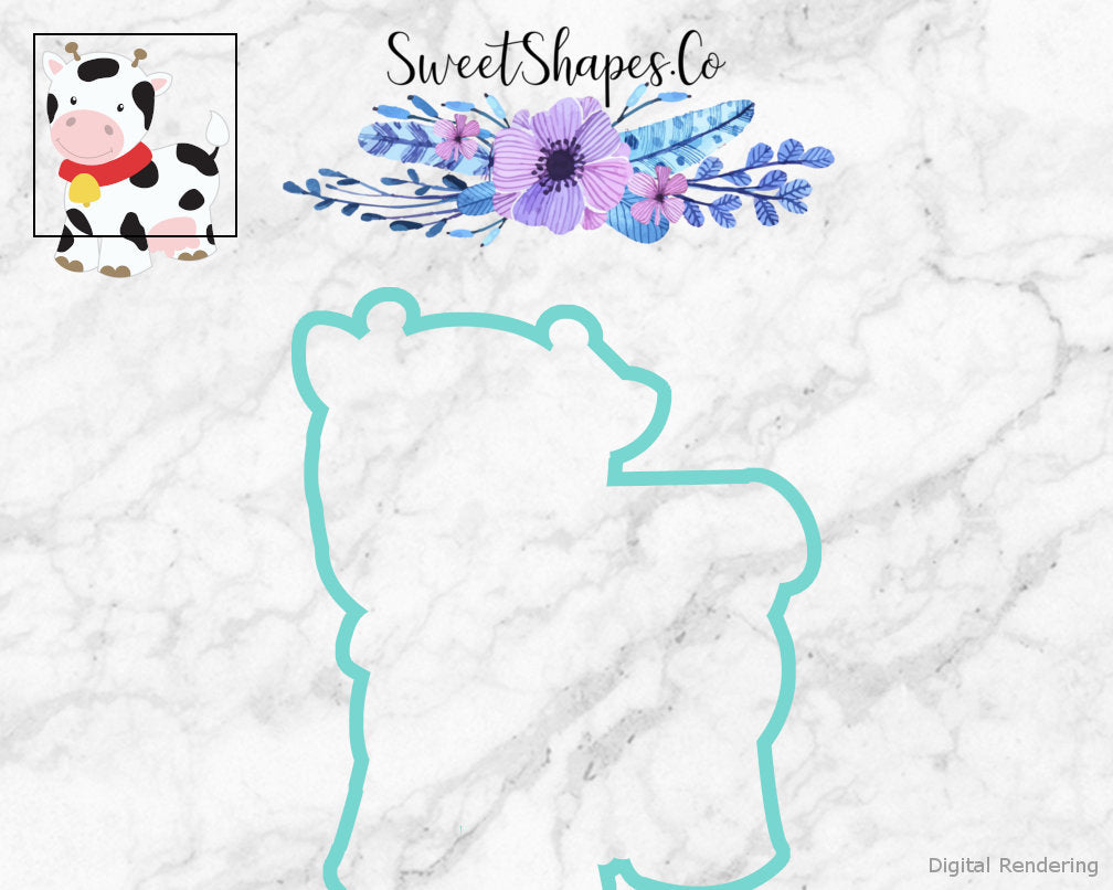 Cow 3 Cookie Cutter