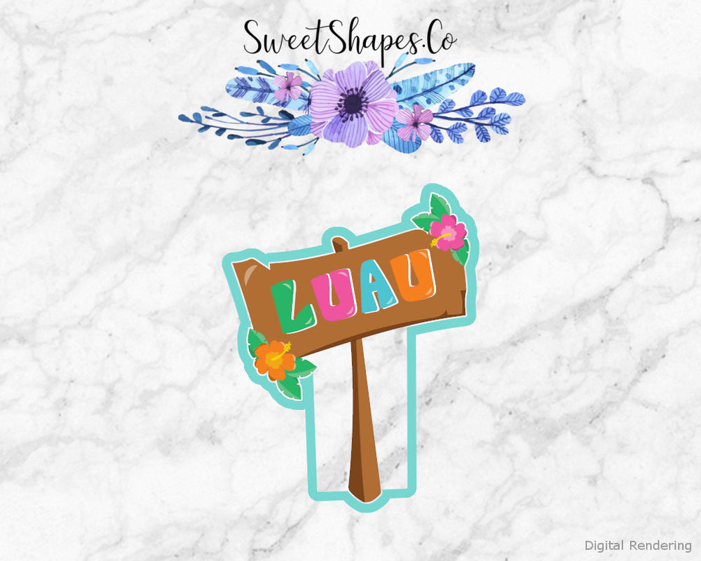 Luau Sign Cookie Cutter