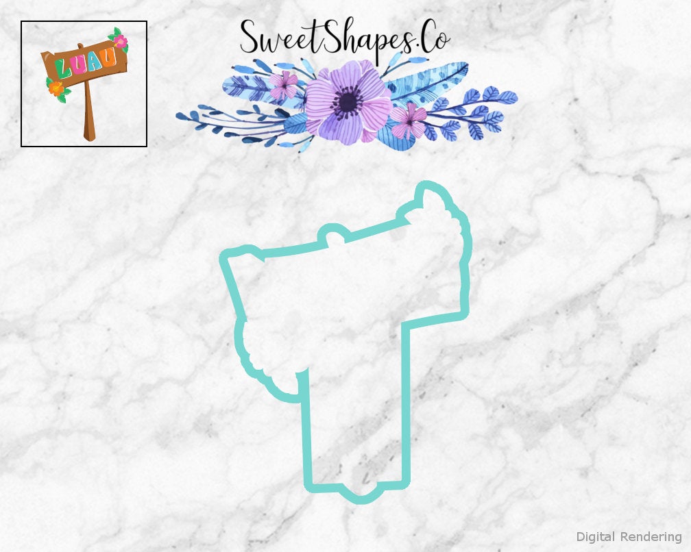 Luau Sign Cookie Cutter