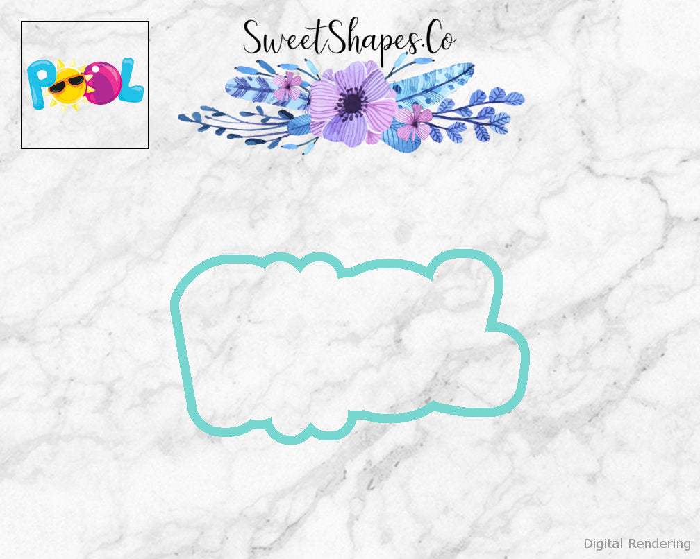 Pool Banner Cookie Cutter
