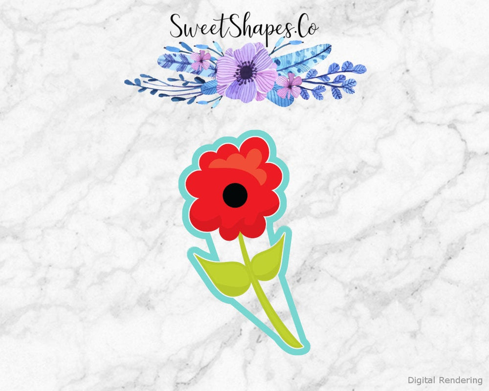 Poppy Flower Cookie Cutter