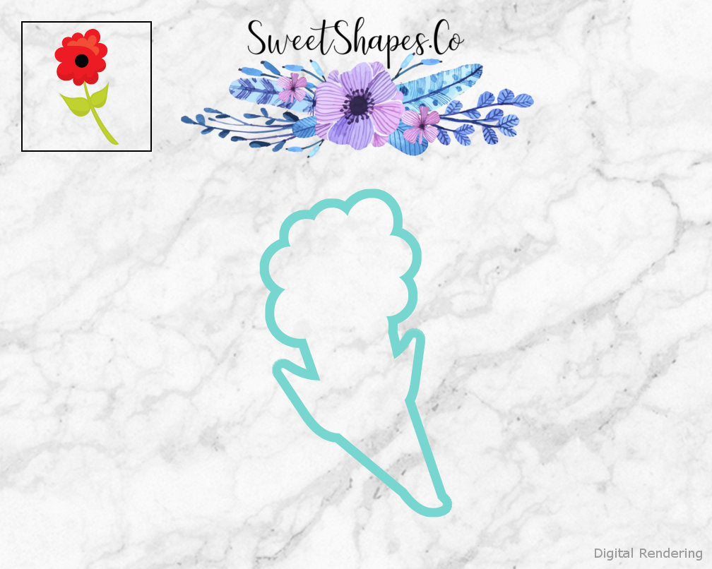 Poppy Flower Cookie Cutter