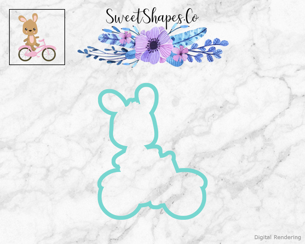 Bunny on Bicycle Cookie Cutter