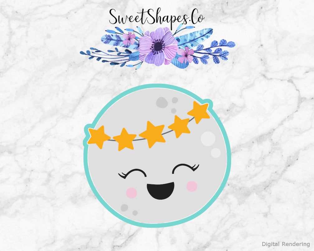 Full Moon with Stars Headband Cookie Cutter