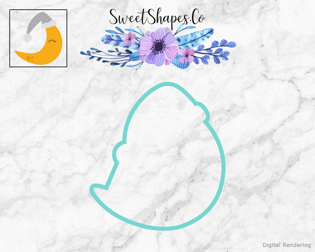 Sleepy Crescent Moon Cookie Cutter