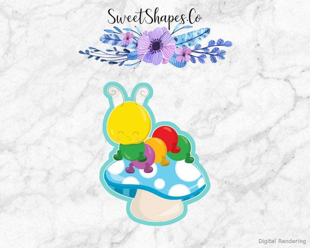 Caterpillar On Toadstool Cookie Cutter