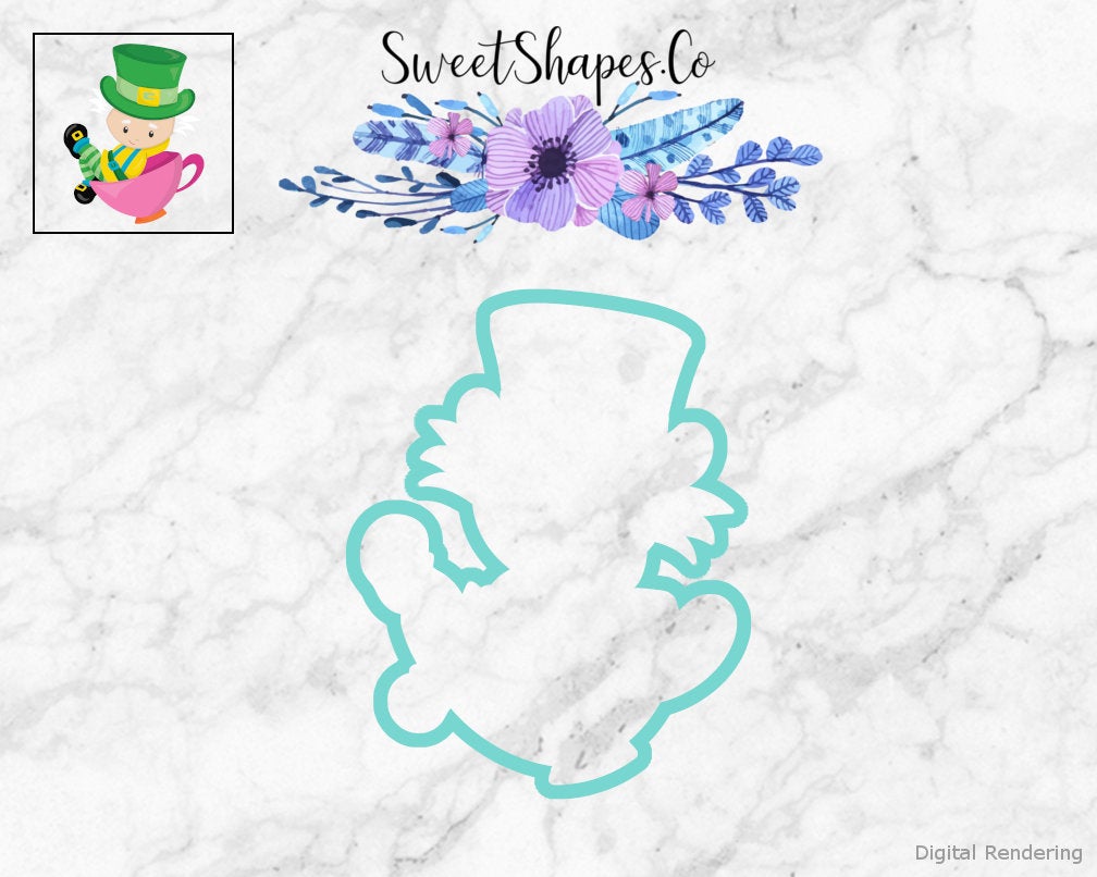 Mad Hatter In Cup Cookie Cutter