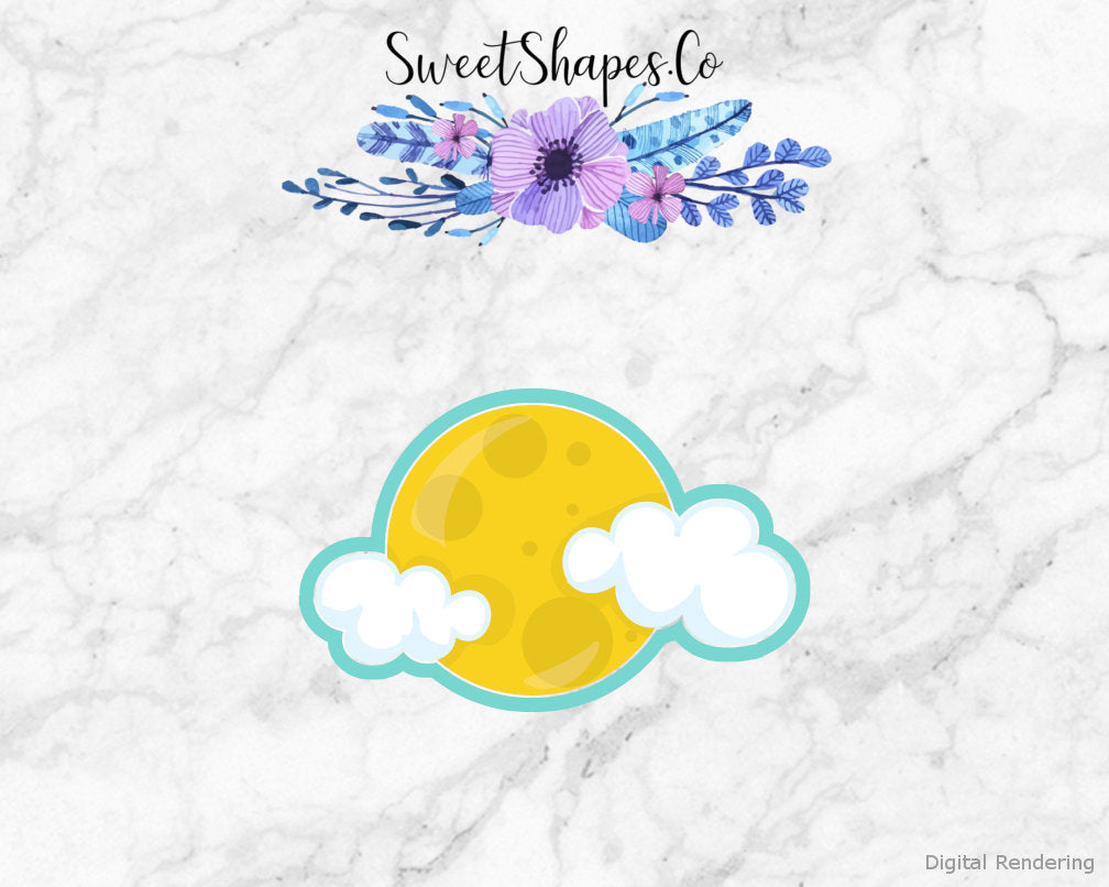 Full Moon with Clouds Cookie Cutter