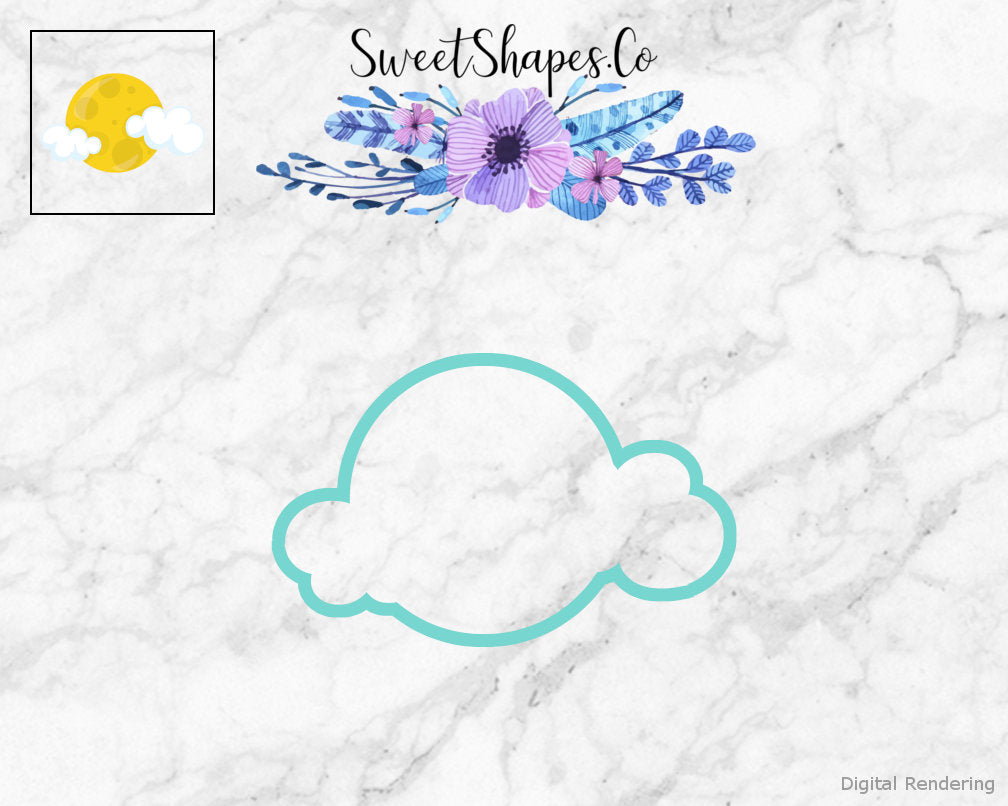 Full Moon with Clouds Cookie Cutter